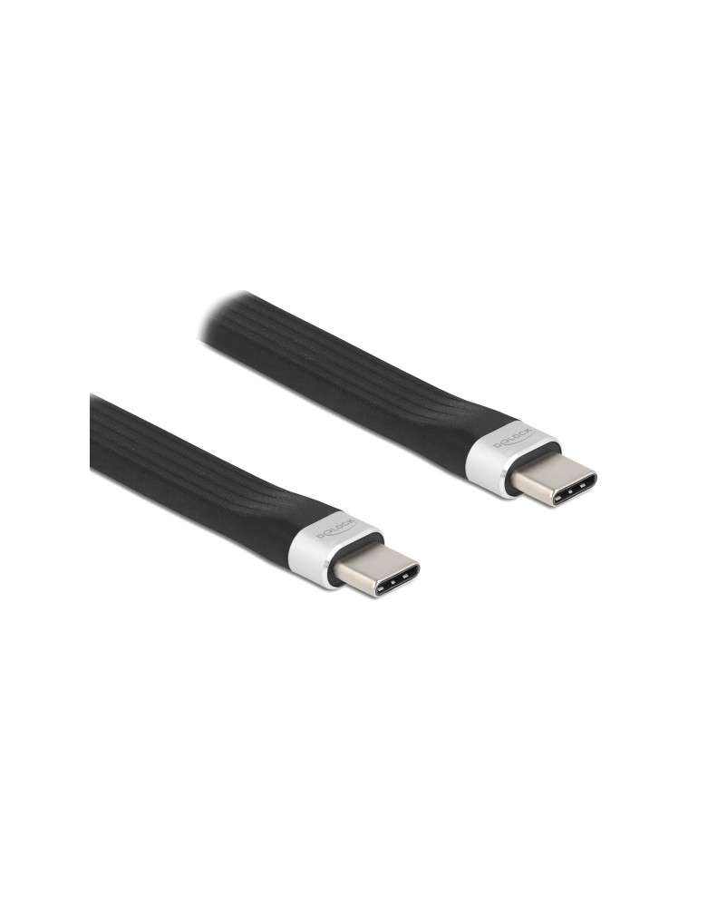 DELOCK καλώδιο USB 3.2 Gen 2 Type-C 85770, 10Gbps, 3A, FPC, flat, 13.5cm