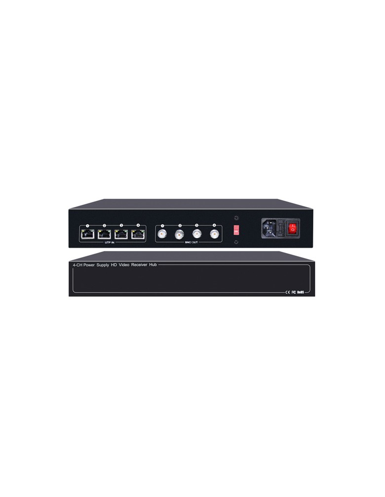 FOLKSAFE video and power receiver hub FS-HD4604VPS12, 4 channel