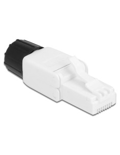 DELOCK βύσμα RJ45 CAT 6 UTP 86977, tool-free, λευκό