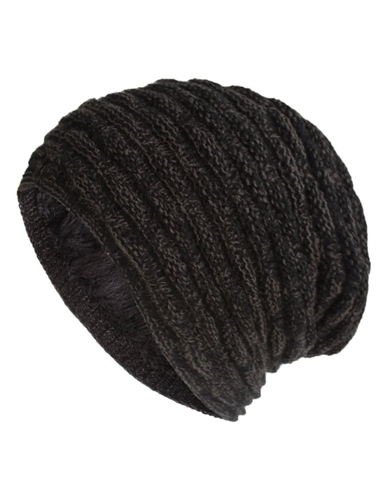 Πλεκτός σκούφος beanie SHO-0001, unisex, μαύρος