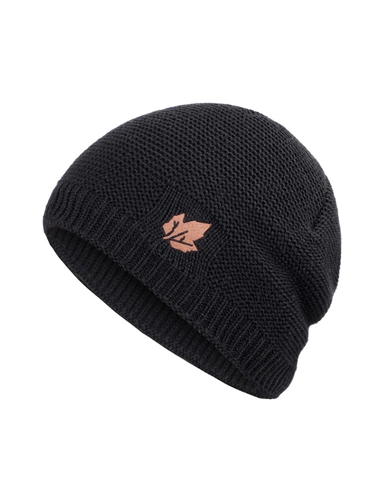 Πλεκτός σκούφος beanie SHO-0004, unisex, μαύρος