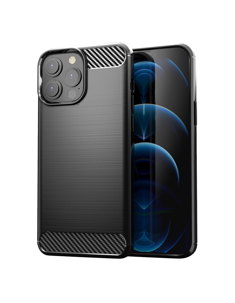 POWERTECH Θήκη Carbon MOB-1656 για iPhone 13 Pro Max, μαύρη