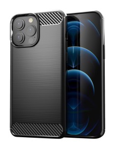 POWERTECH Θήκη Carbon MOB-1657 για iPhone 13 Pro, μαύρη