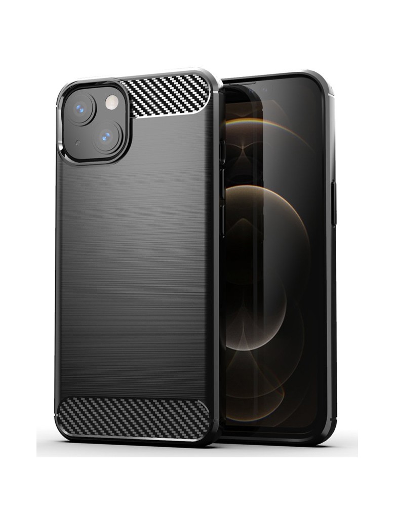 POWERTECH Θήκη Carbon MOB-1658 για iPhone 13, μαύρη