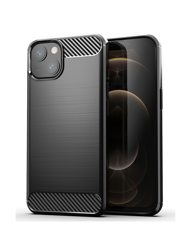 POWERTECH Θήκη Carbon MOB-1659 για iPhone 13 mini, μαύρη