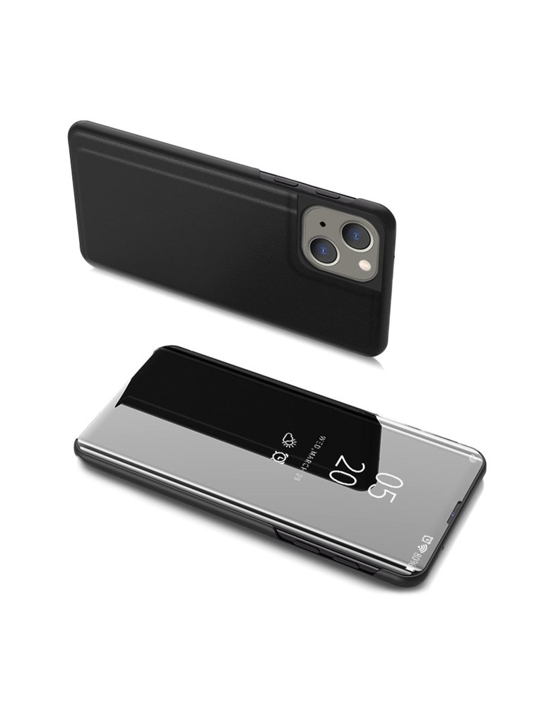 POWERTECH θήκη Clear View MOB-1666 για iPhone 13 mini, μαύρη