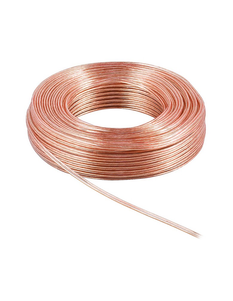 POWERTECH καλώδιο ήχου 2x 0.50mm² CAB-SP017, Copper, 10m, διάφανο