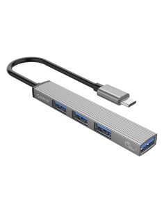 ORICO USB hub AH-13, 4x θυρών, 5Gbps, USB-C σύνδεση, γκρι