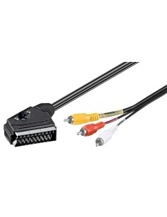 GOOBAY καλώδιο SCART 21-pin σε 3x RCA 50365, 3m, μαύρο