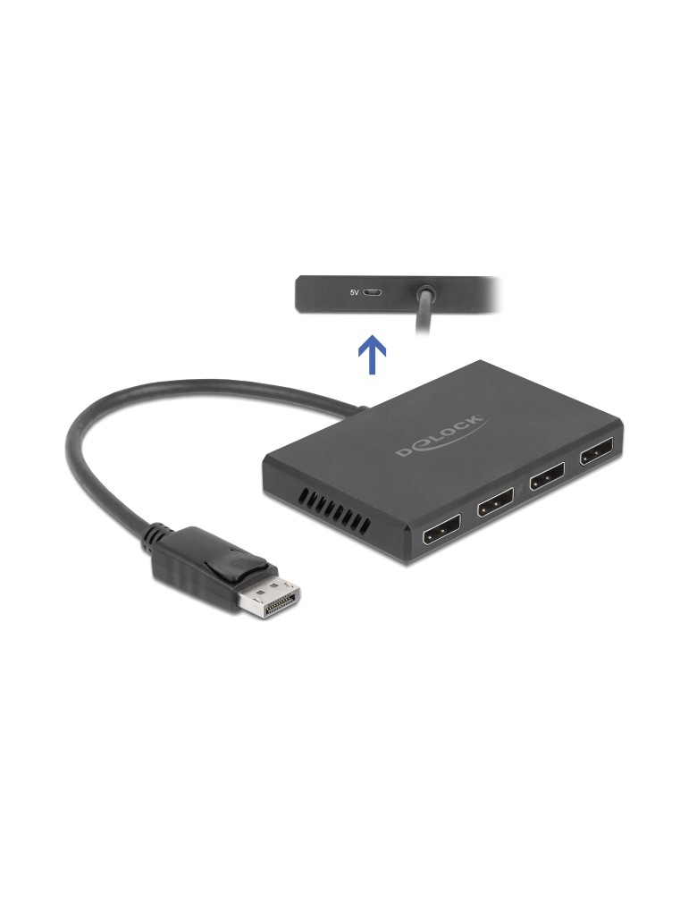 DELOCK splitter DisplayPort 1.4 σε 4x DisplayPort 87794, Dual Mode, 4K