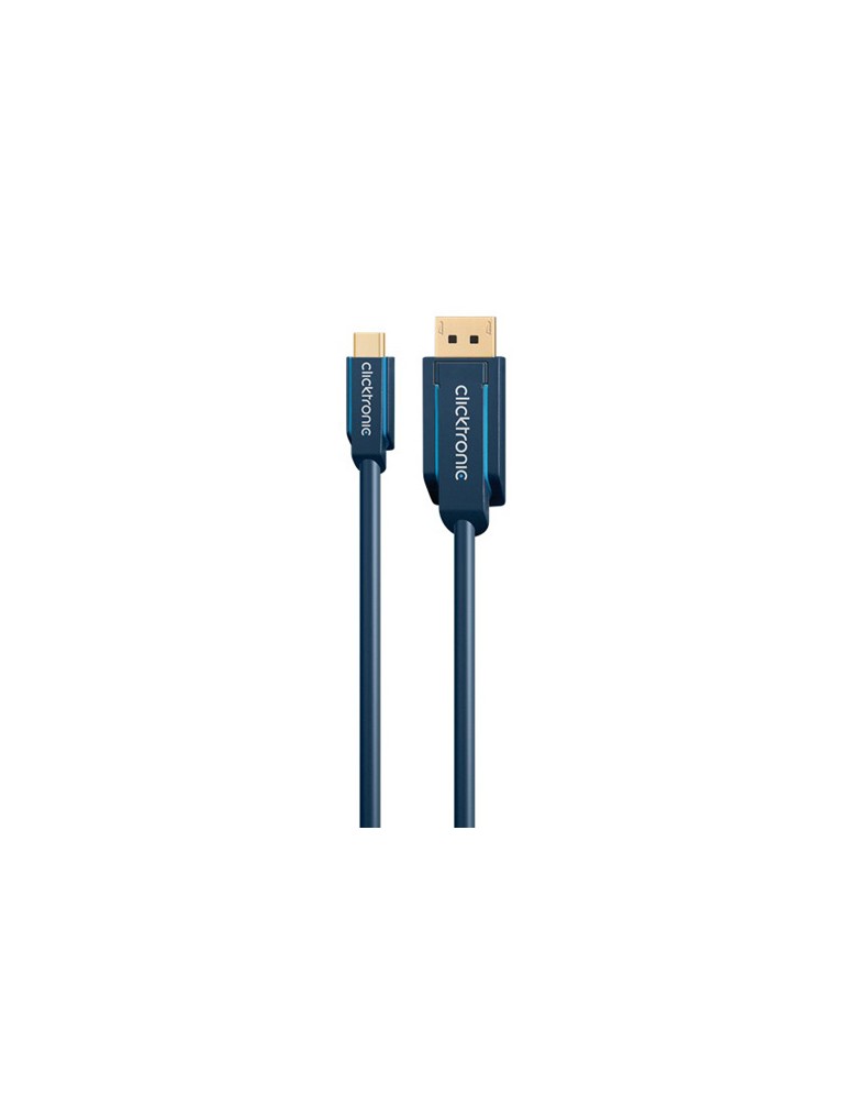 CLICKTRONIC καλώδιο DisplayPort σε USB Type-C 44931, 4K/60Hz, 1m, μπλε