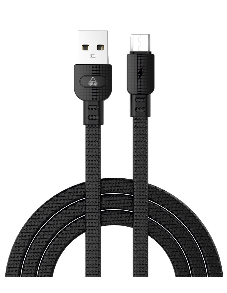 POWERTECH καλώδιο USB σε Micro USB armor PTR-0097, 15W 3A, 1m, μαύρο