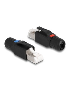 DELOCK βύσμα RJ45 CAT 6A STP 86965, tool-free, μαύρο