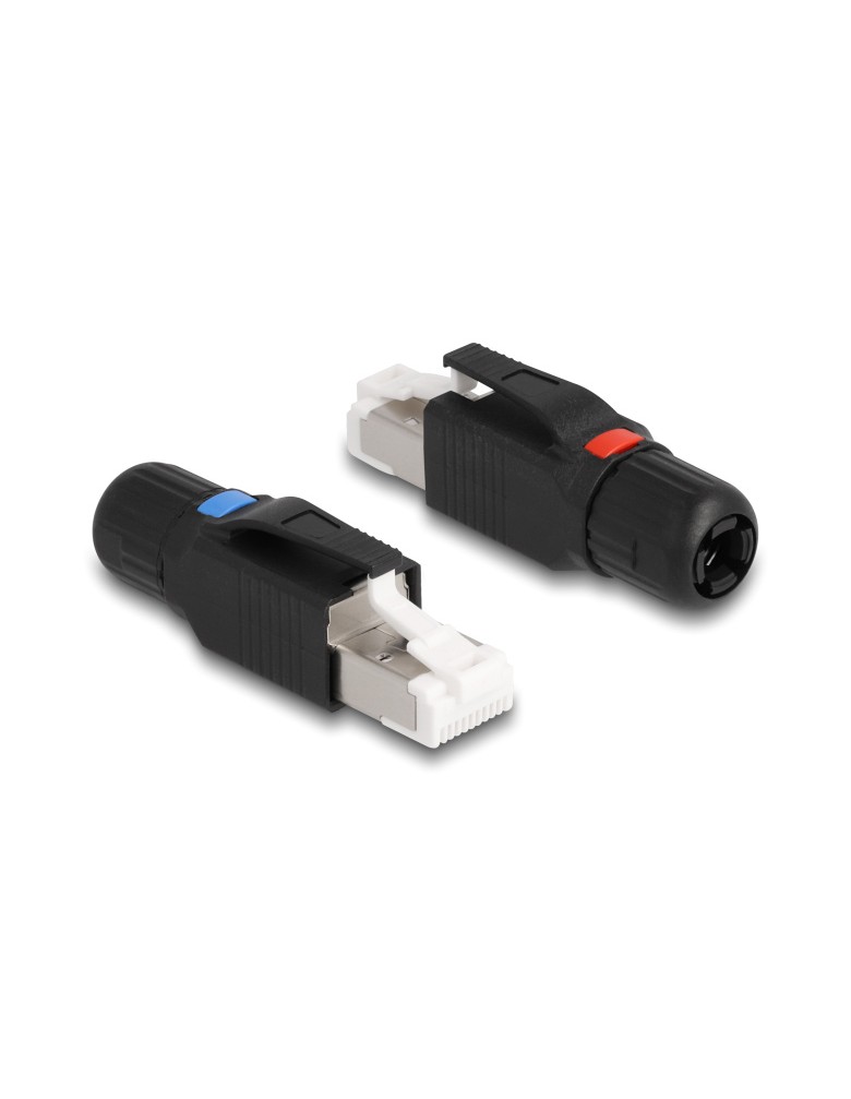 DELOCK βύσμα RJ45 CAT 6A STP 86965, tool-free, μαύρο