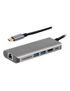 POWERTECH docking station PTH-069, 6 θυρών, USB-C...