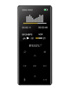 RUIZU MP3 player D29 με ηχείο, 1.8", 16GB, BT, ελληνικό...
