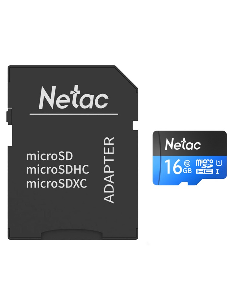 NETAC κάρτα μνήμης MicroSDHC P500 Standard, 16GB, 90MB/s, Class 10