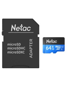 NETAC κάρτα μνήμης MicroSDXC P500 Standard, 64GB, 90MB/s,...