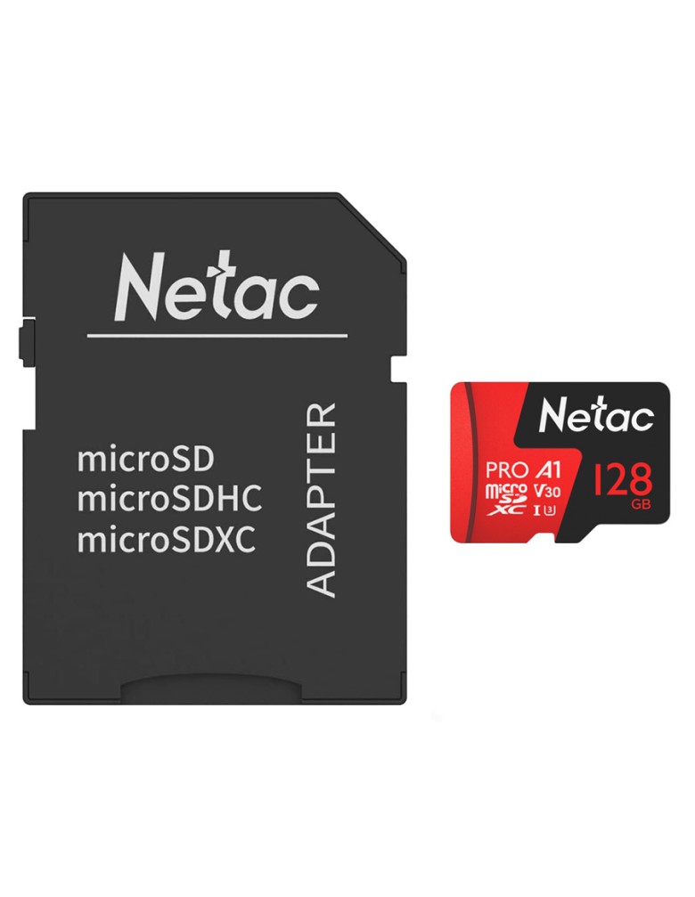 NETAC κάρτα μνήμης MicroSDXC P500 Extreme Pro, 128GB, 100MB/s, Class 10