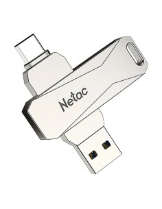 NETAC USB Flash Drive U782C, 64GB, USB 3.0 & USB Type-C,...