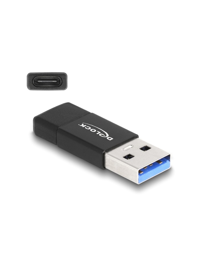 DELOCK αντάπτορας USB 3.2 Gen 2 σε USB-C 60001, 10Gbps, μαύρος