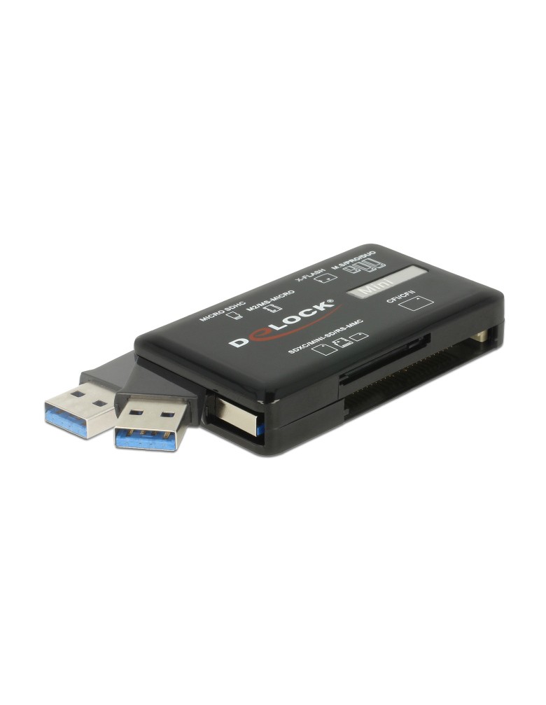 DELOCK USB 3.2 card reader 91758 για CF/SD/Micro SD/MS/M2/xD, μαύρο