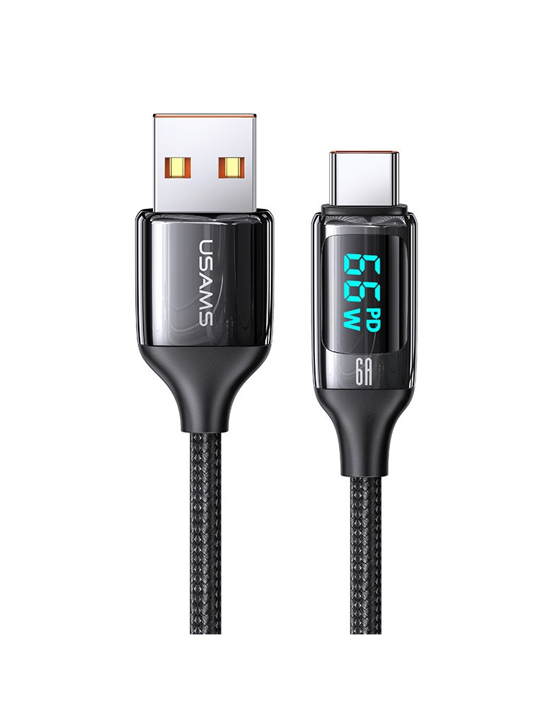 USAMS καλώδιο USB-C σε USB US-SJ544, 66W, 480Mbps, 1.2m, μαύρο