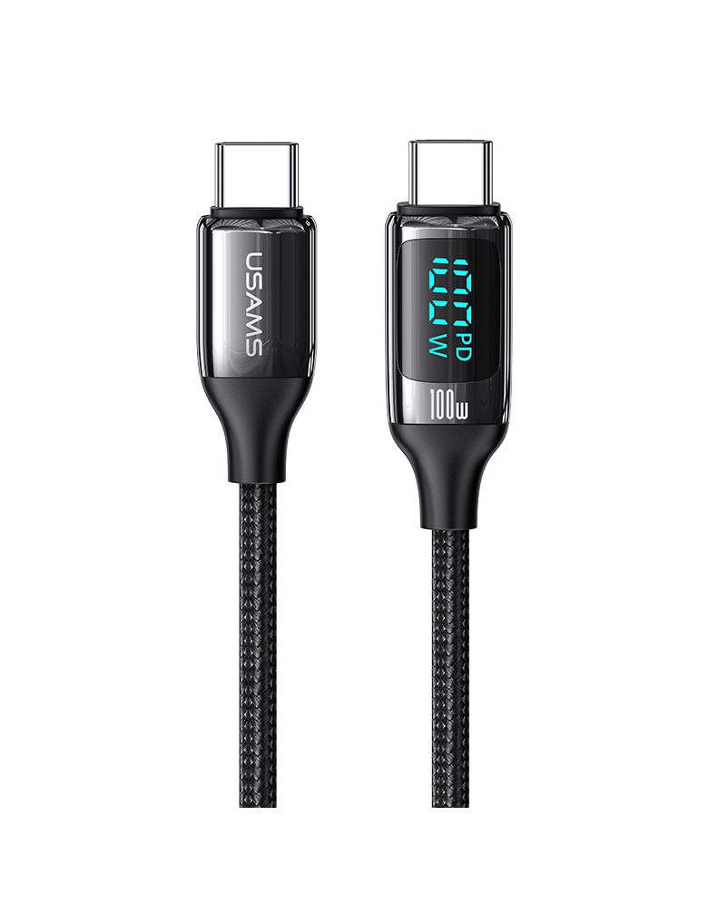 USAMS καλώδιο USB Type-C US-SJ546, 100W/5A, 1.2m, μαύρο