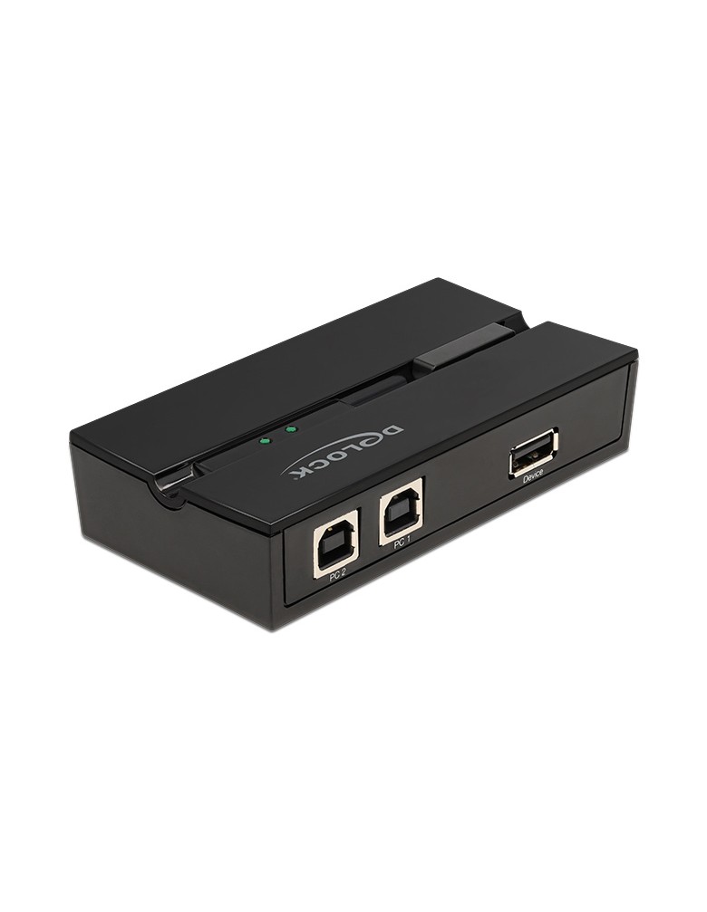 DELOCK USB 2.0 switch 11491, 2x USB Type B σε USB, με μαγνήτη, μαύρο