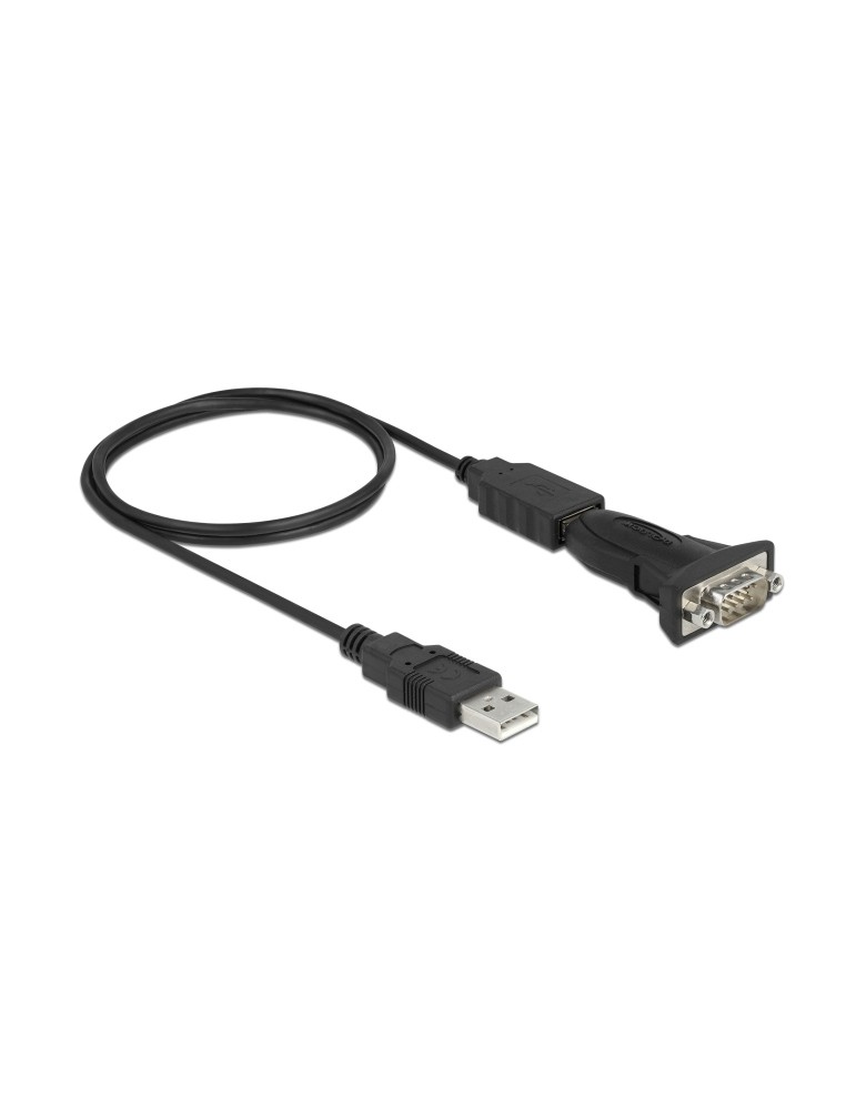 DELOCK αντάπτορας USB σε RS-232 DB9 61506 με καλώδιο USB, 0.8m, μαύρο