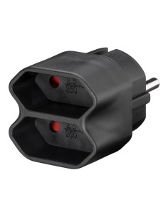 GOOBAY αντάπτορας ρεύματος 51002, 2x Euro, 230V 2.5A, μαύρος