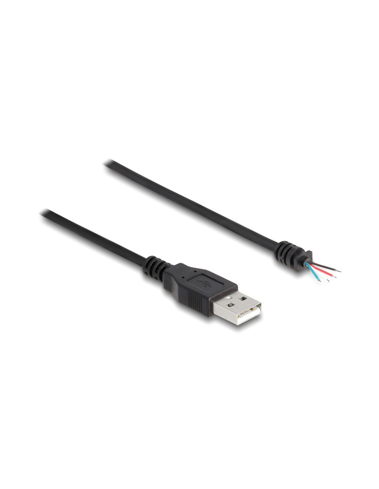 DELOCK καλώδιο USB 64184 με ελεύθερα άκρα, 28 AWG, 1m, μαύρο