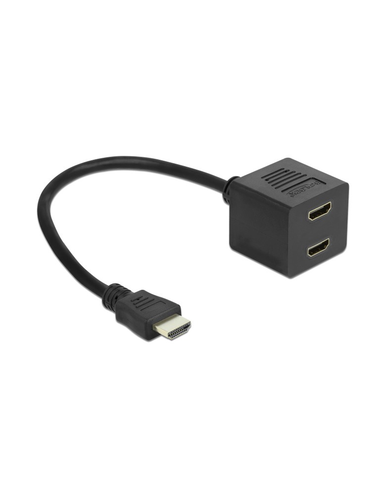 DELOCK HDMI splitter 65226 με Ethernet, 2 σε 1, 1080p, μαύρο