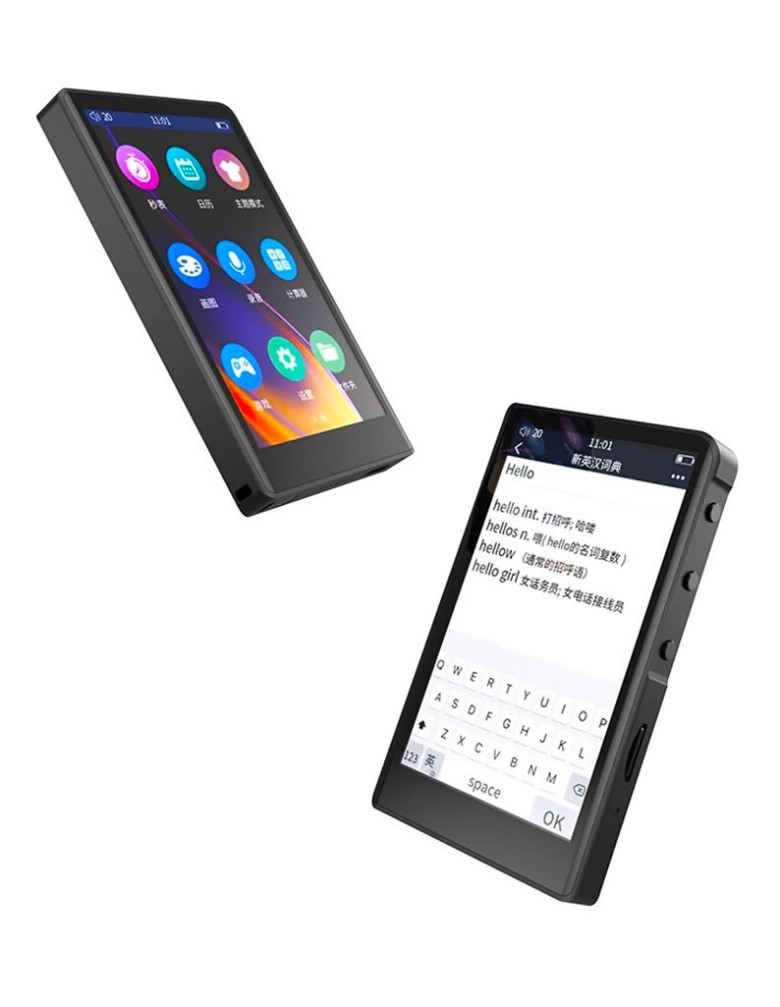 RUIZU MP3 player Η9 με οθόνη αφής 3.8", 16GB, BT, 1000mAh, μαύρο