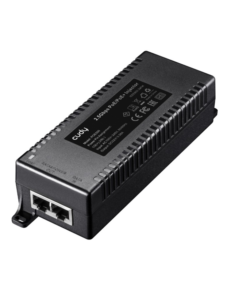 CUDY 2.5Gbps PoE+/PoE injector POE500, 30W