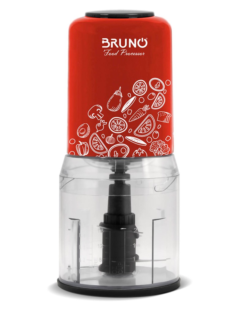 BRUNO πολυκόπτης BRN-0089, 2 ταχύτητες, 400W, 500ml, 4 λεπίδες, κόκκινος