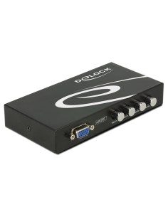 DELOCK VGA switch 87635, 4 σε 1, 1080p, bidirectional, μαύρο