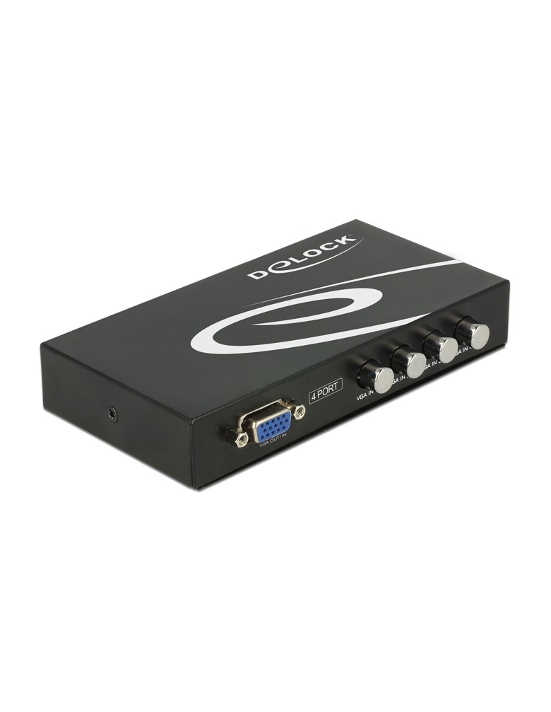 DELOCK VGA switch 87635, 4 σε 1, 1080p, bidirectional, μαύρο