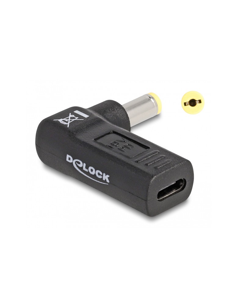 DELOCK αντάπτορας τροφοδοσίας 60009 USB-C σε Acer 5.5x1.7mm, 90°, μαύρος