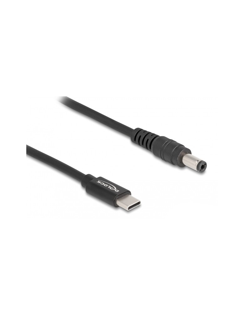 DELOCK καλώδιο τροφοδοσίας 87977, USB-C σε 5.5x2.1mm, 1.5m, μαύρο