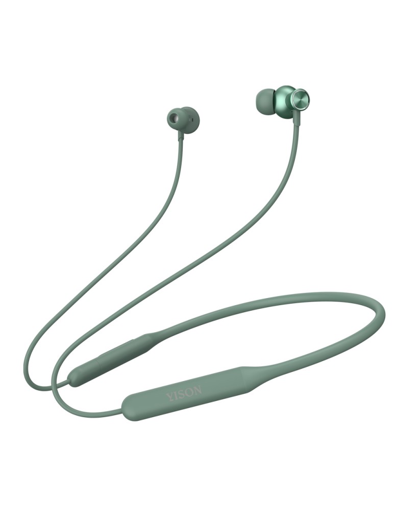 YISON earphones E20, με μαγνήτη, Bluetooth 5.2, 12mm, πράσινα