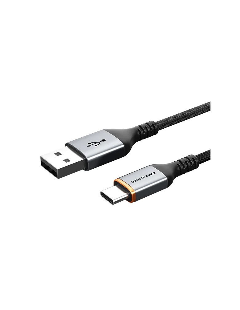 CABLETIME καλώδιο USB σε USB-C CT-AMCM3A, 15W, 1m, μαύρο