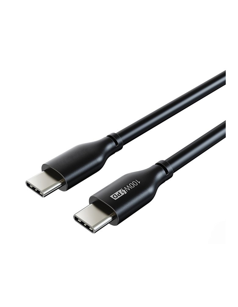 CABLETIME καλώδιο USB-C CT-CM100, 100W PD, E-MARK, 2m, μαύρο