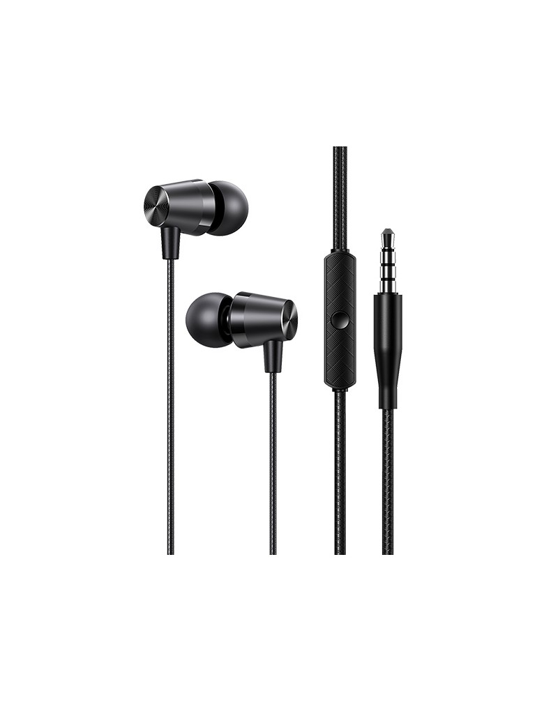 USAMS earphones με μικρόφωνο EP-42, 3.5mm σύνδεση, Φ10mm, 1.2m, μαύρα