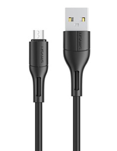 USAMS καλώδιο Micro USB σε USB US-SJ502, 10W, 1m, μαύρο