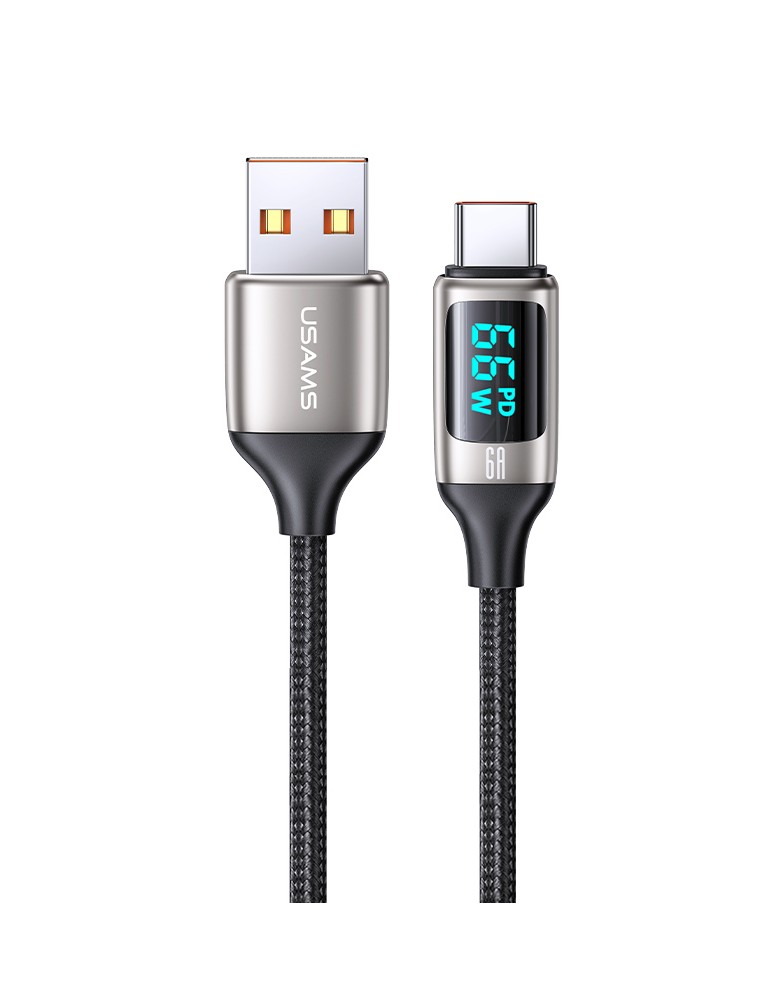 USAMS καλώδιο USB-C σε USB US-SJ544, 66W, 480Mbps, 1.2m, ασημί