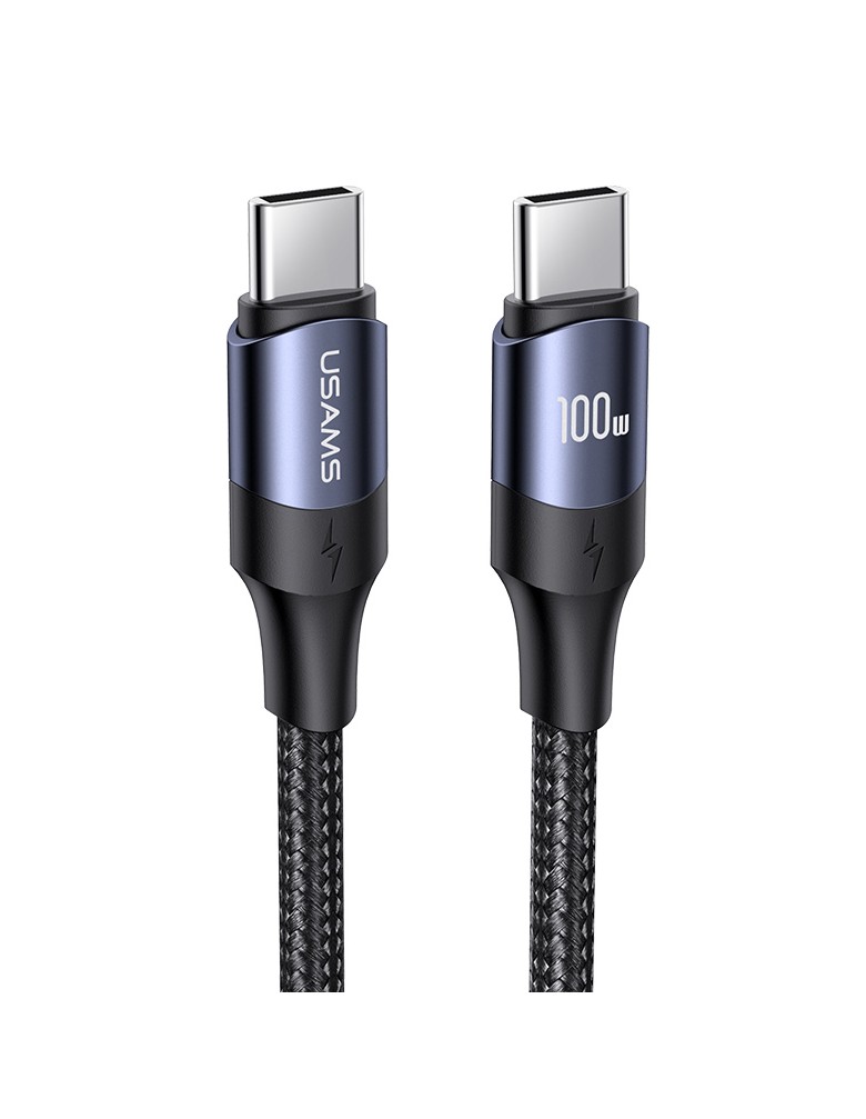 USAMS καλώδιο USB-C US-SJ524, 100W/5A, PD, 1.2m, μαύρο