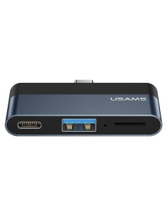 USAMS USB hub US-SJ491 με card reader, 3x θυρών, 5Gbps,...