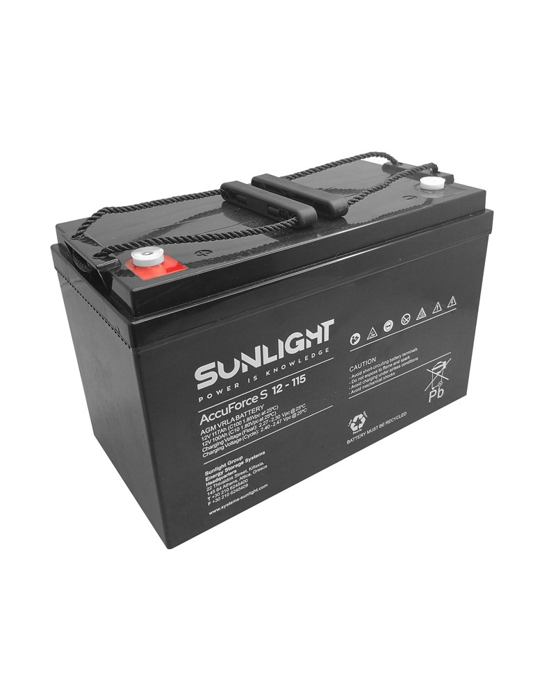 SUNLIGHT μπαταρία μολύβδου AccuForce S S12-115, 12V 115Ah