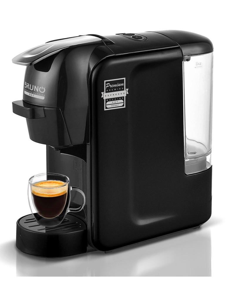 BRUNO καφετιέρα espresso 3 σε 1 BRN-0124, 1450W, 19 bar, μαύρη